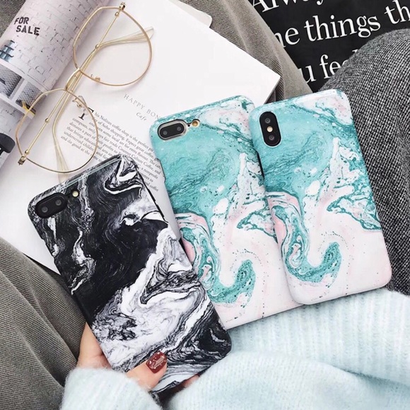 iPhone X/7/8/7PLUS/8PLUS MARBLE GREEN CASE - Picture 2 of 6